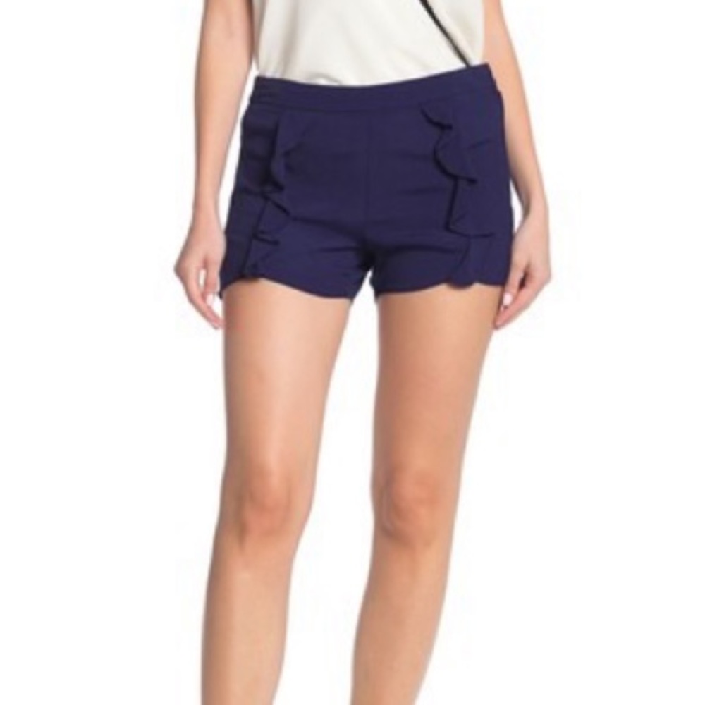 KUT FROM THE KLOTH Ruffle Shorts - NAVY RUFFLE FRONT SHORTS NWT 8